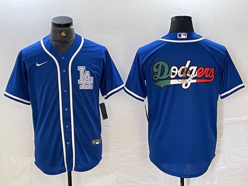 Men Los Angeles Dodgers Blank Blue Second generation joint name Nike 2024 MLB Jersey style 11